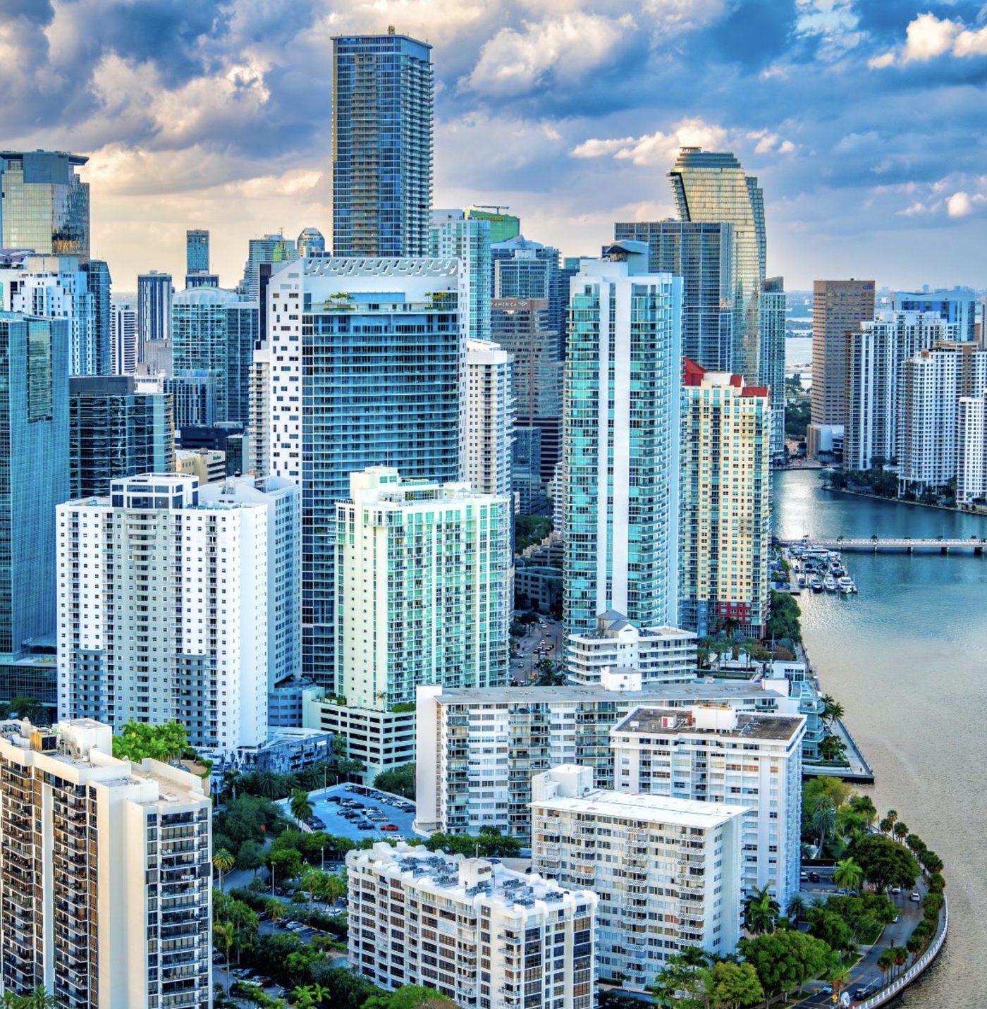 Aerial view of Miami, home of ERG Partners