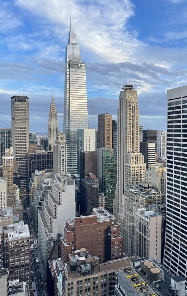 Skyline representing global M&A activity